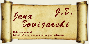 Jana Dovijarski vizit kartica